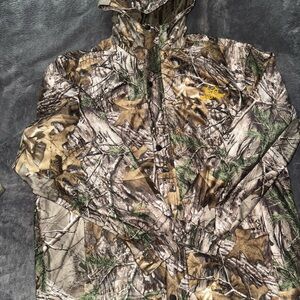 Realtree Camouflage Jacket with Yellow Logo